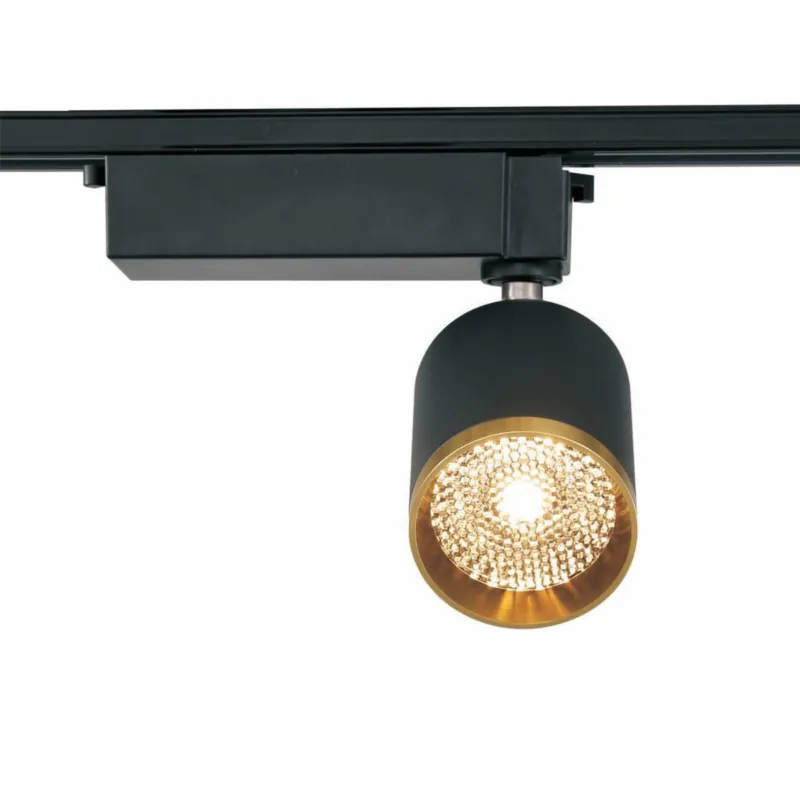 Ostatnie sztuki Reflektor szynowy 9W czarno-złoty Altavola Design