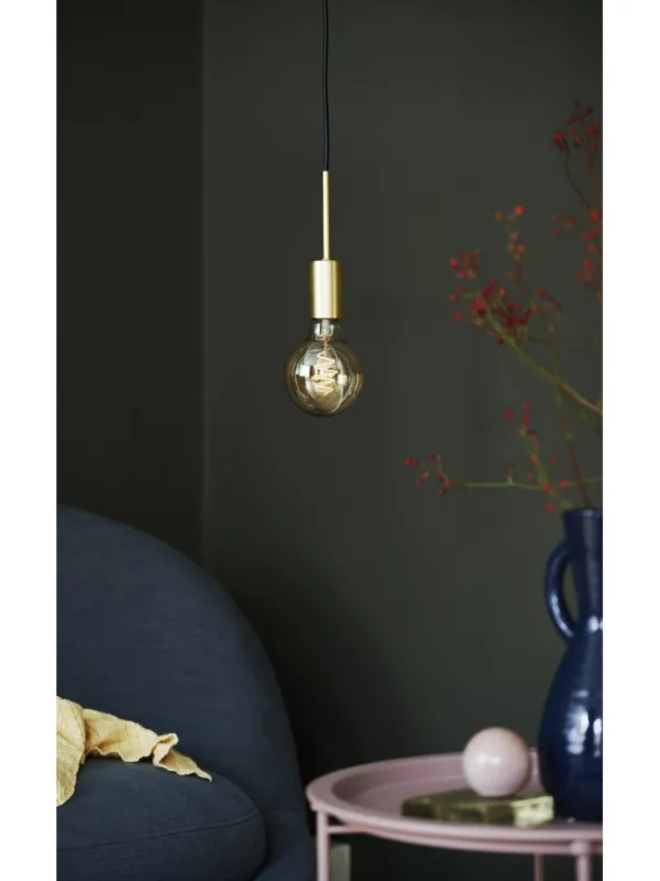 Minimalistyczny złoty zwis loftowy Paco bez osłony żarówki, długi 200 cm - Nordlux Oferta limitowana