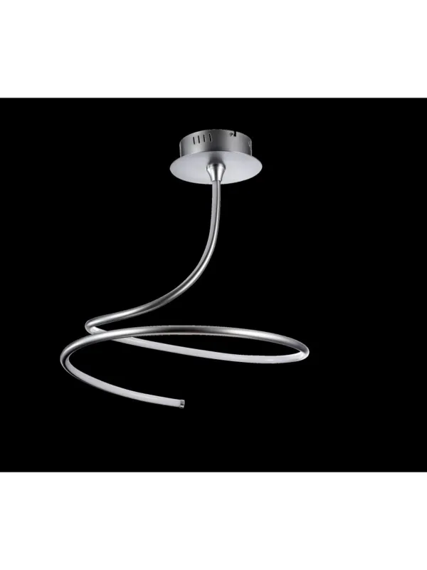 Ekspresowa dostawa Chromowana lampa sufitowa Nastro LED do salonu - spiralna wstęga 3000K