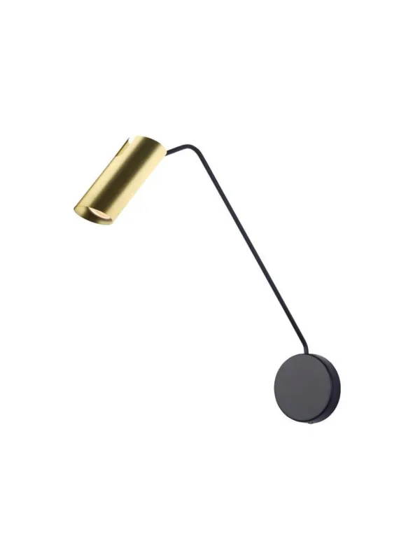 Wyjątkowa oferta Lampa ścienna z wysięgnikiem złoto-czarna tuba regulowana Futuro 1 kinkiet Light Prestige LP-17001/1WL GD/BK