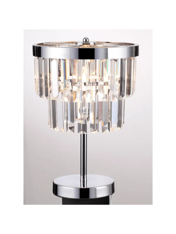 Ekskluzywna lampa stołowa Vetro glamour kryształowa na biurko stolik Dodaj do koszyka