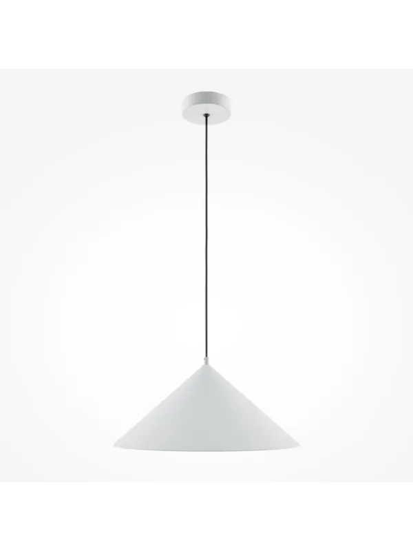 Okazja Biała lampa wisząca Basic colors nad stół - metalowy stożkowy klosz 1xE27 - Maytoni