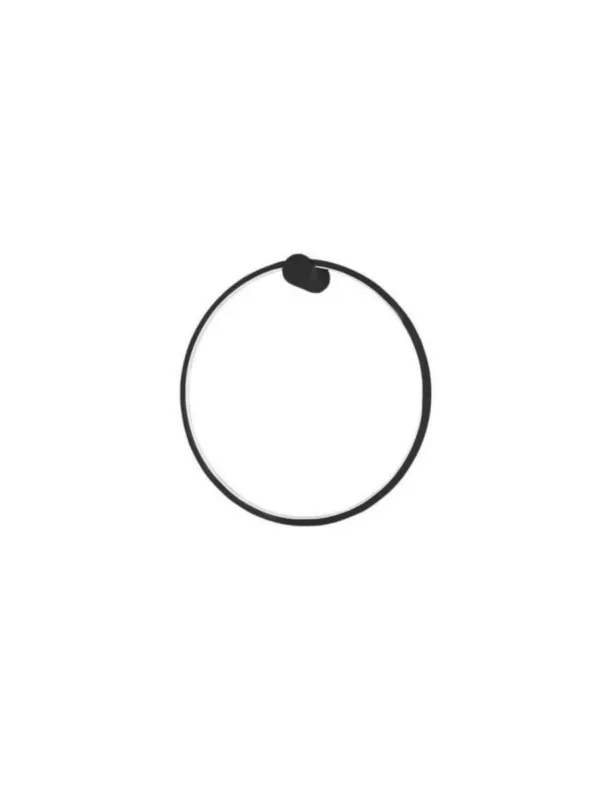 Ograniczona ilość Lampa ścienna okrągły ring LED 60 cm Mirror czarny kinkiet ring na lustro ścianę