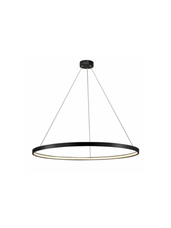 Bezpieczna płatność Lampa wiszący czarny RING pierścień 66 cm okrągły LED 4000K 40W neutralna barwa