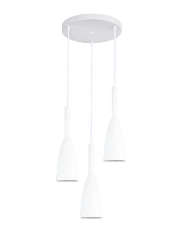 Biała metalowa lampa wisząca 3-punktowa kaskada Solin 3 Najlepsza cena