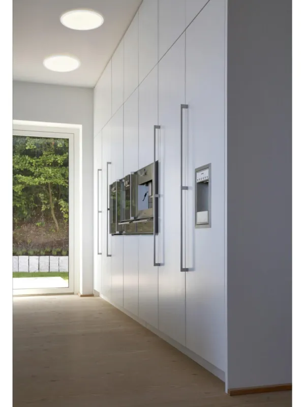 Ograniczona ilość Biay plafon LED do kuchni, okrągły ultracieńki Oja 42 cm z efektem poświaty 22W 2700K – Nordlux