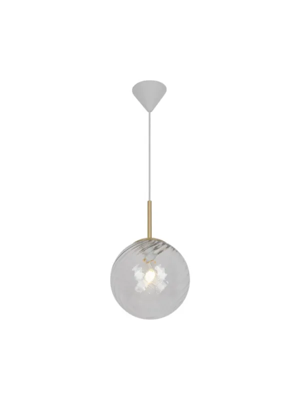 Lampa wisząca Chisell 25- szklana wirowa kula Art Deco mosiężny dodatek Kup online