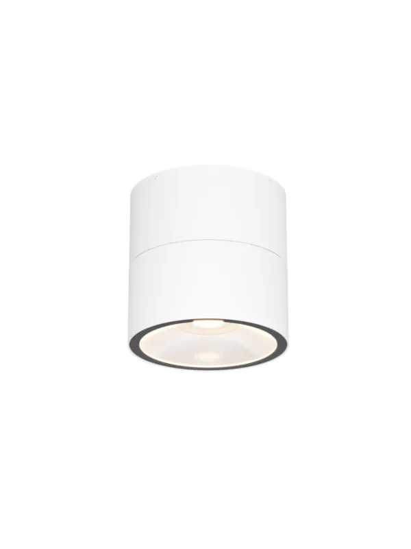 Hit cenowy Zewnętrzna lampa sufitowa Spin LED IP54 - cylindryczna (9 cm), regulowana, 3000K, 480 lm, biała