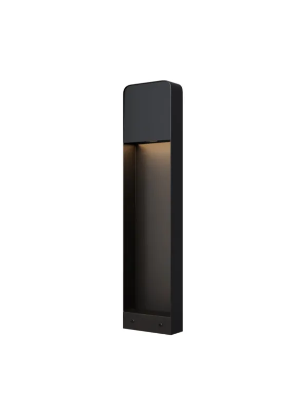 Czarny słupek ogrodowy Porte LED IP54 - akcentowy, aluminiowa rama 3000K, 250 lm Obniżka ceny