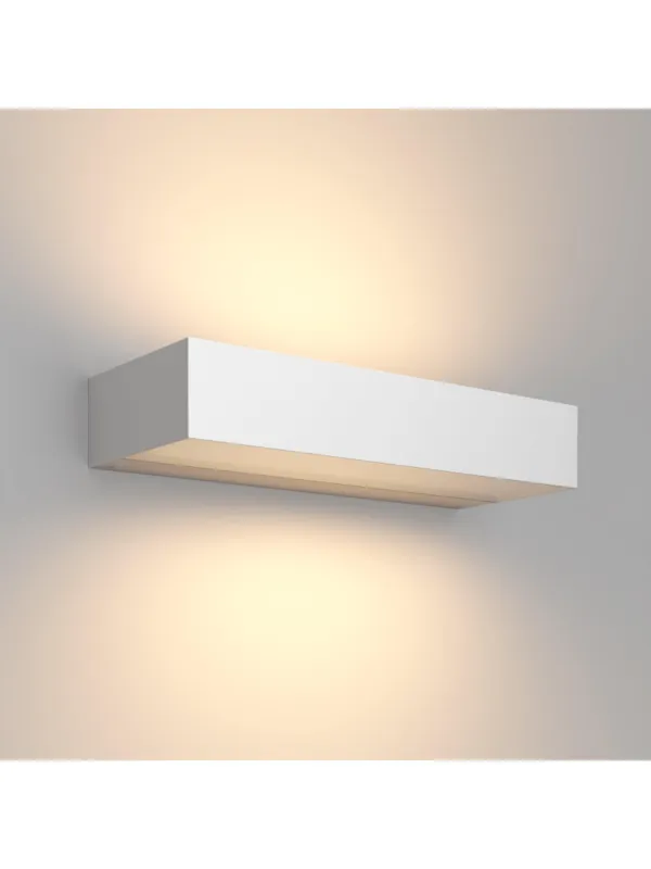Szybka dostawa Kinkiet zewnętrzny Lot LED IP65 -biała szeroka prostokątna bryła 30 cm, 3000K, 20W