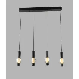 AVIANO 7224-0410 RONDA LAMPA WISZACA CZARNY/KLOSZ DYMIONY Wybór klientów