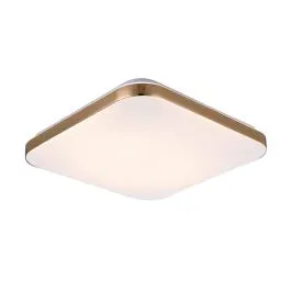 Dostępne od ręki Plafon kwadratowy Babilon 33 cm złoty LED 4000K