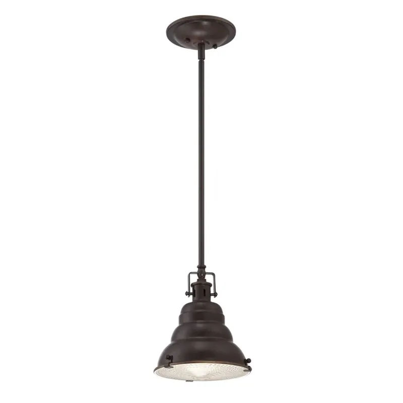 Loftowa / rustykalna lampa wisząca East (brąz) - Quoizel, 20cm, 1xE27 Wyprzedaż