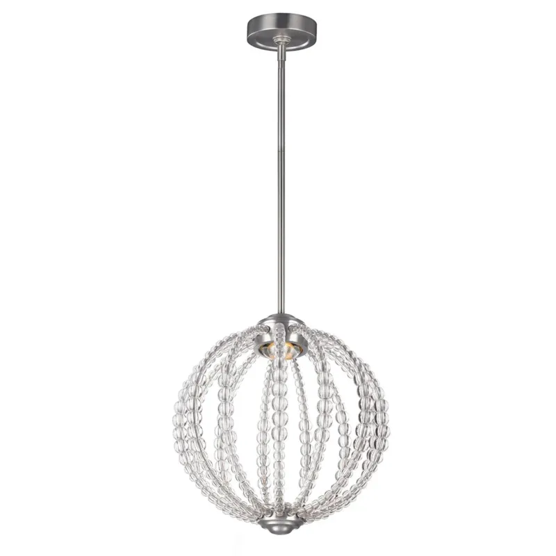Okazja Szklane kryształy, wisząca kula 35cm, lampa LED, do salonu sypialni (8W, 800lm) Feiss (Oberlin)