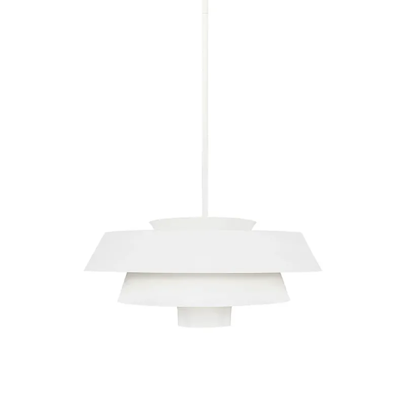Nowoczesna metalowa lampa nad stół do salonu sypialni (biała) 1xE27, Feiss (Brisbin) Ostatnia szansa