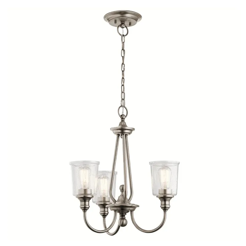 Żyrandol w stylu klasycznym do jadalni / salonu Waverly (pewter, 56cm) -Kichler (3xE27) Ostatnia szansa