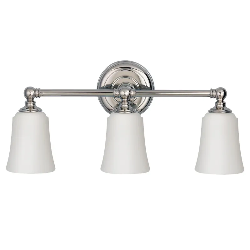 Lampa do łazienki (mleczne szkło, chrom) kinkiet łazienkowy (G9 3x4W) Feiss (Huguenot) Hit cenowy