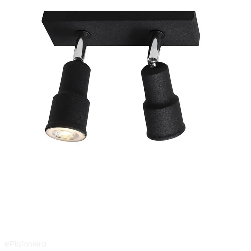 Czarny reflektor sufitowy spot na listwie 20cm (2x GU10) Aldex (Aspo) 985PL/H1 Sprawdź teraz