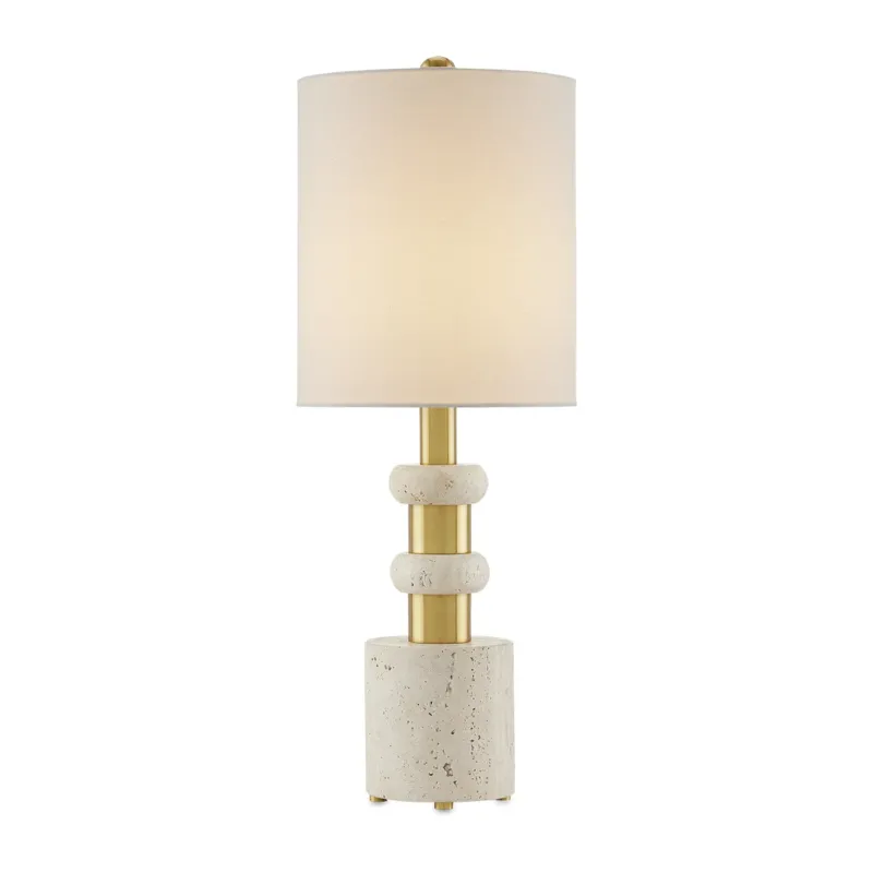 Goletta – geometryczna lampa stołowa z trawertynu, inspiracja latami 20. Tylko do końca tygodnia
