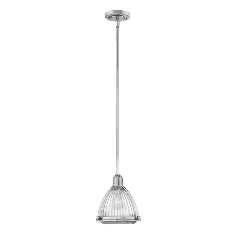 Bezpieczne zakupy Lampa wisząca Elroy - 1 źródło światła - Polerowany nikiel