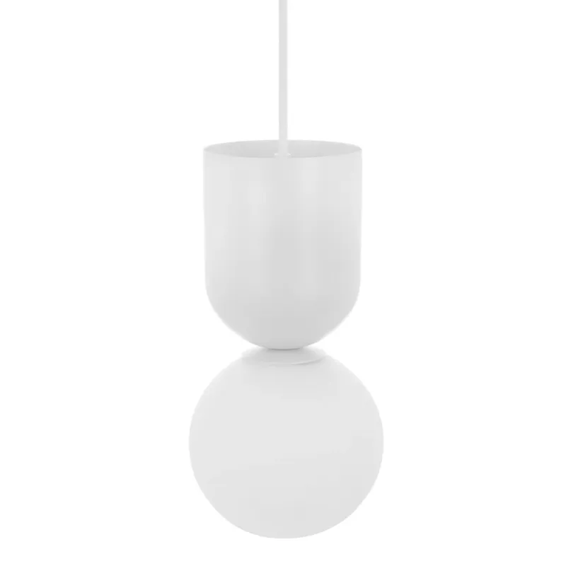 Biała metalowa lampa wisząca do salonu i sypialni Luoti - Ummo Nie przegap