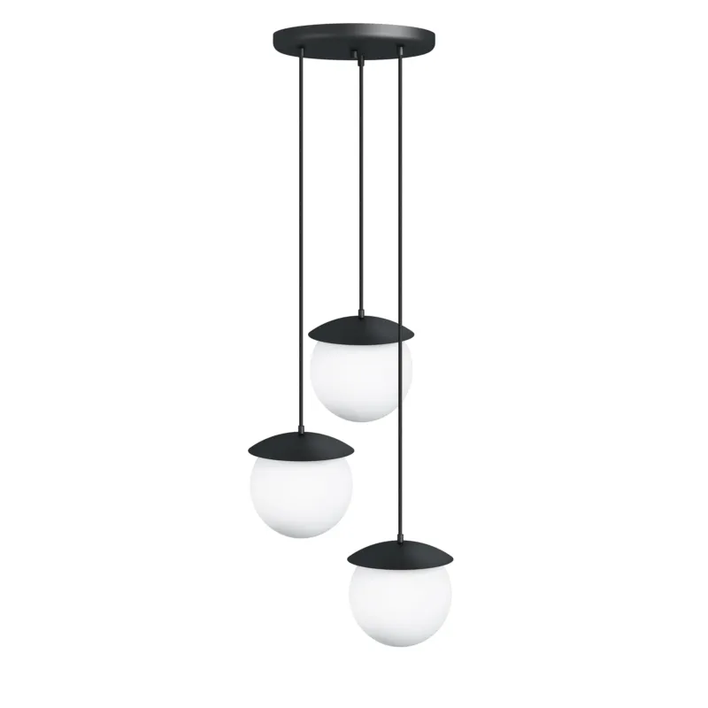 Kuul G3-K czarna lampa wisząca do salonu i kuchni - klosze 20 cm Ummo Sprawdź teraz