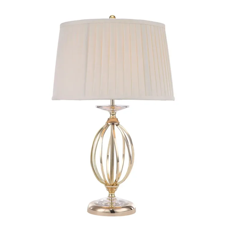 Bestseller Ceramiczna lampa stojąca Aegean w stylu nowojorskim / pałacowym (polerowany mosiądz) - Elstead, 57cm (1xE27)