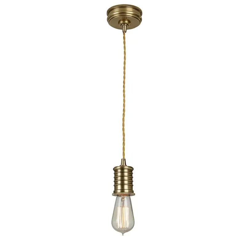 Lampa - wisząca żarówka (mosiądz 1xE27) do sypialni salonu kuchni, Elstead (Douille) Zamów dziś