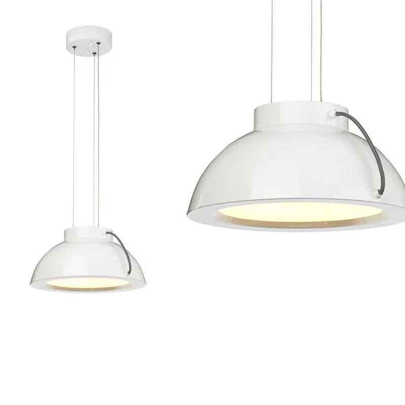 Biała lampa 35cm, LED 25W - wisząca do kuchni jadalni salonu Elstead (Europa) Premium
