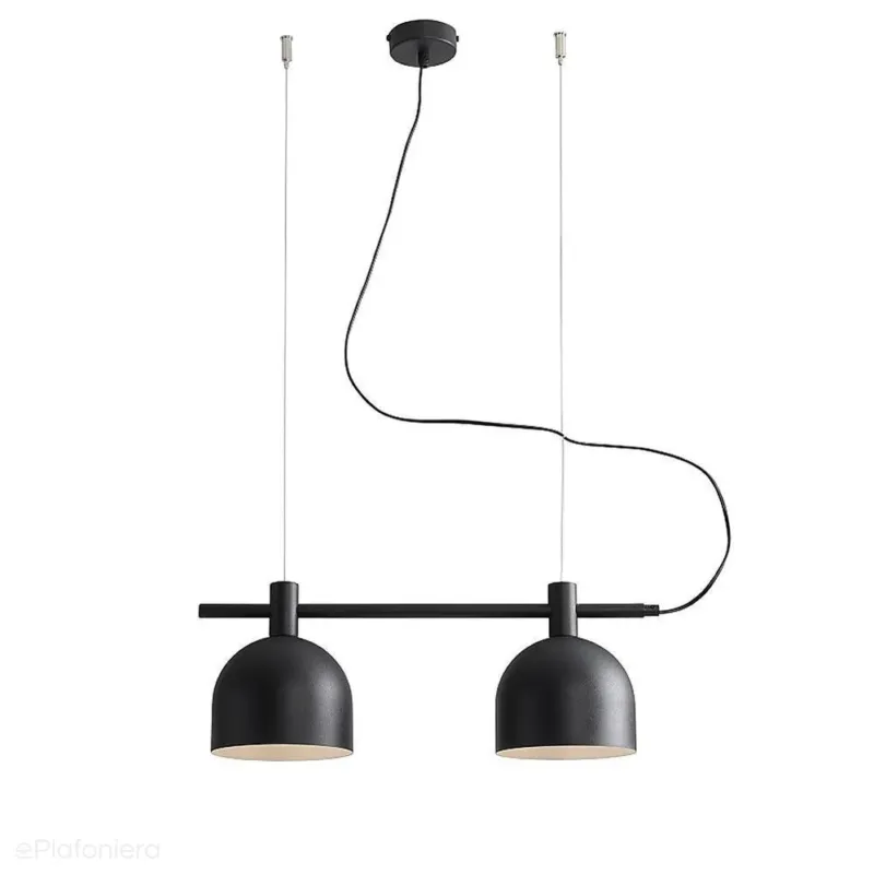Oferta Czarna lampa wisząca industrialna, vintage do salonu (2xE27) Aldex (beryl) 976H1