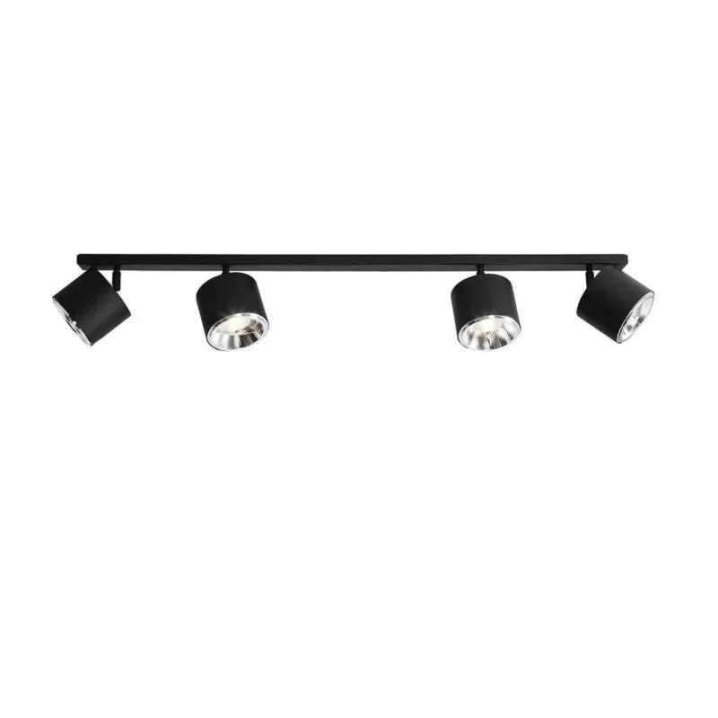 Czarna lampa na listwie Bot - Aldex, spot sufitowa, plafon 2+2 (regulowana, ustawna 4xAR111) 1047PL/L1 Dostępne od ręki
