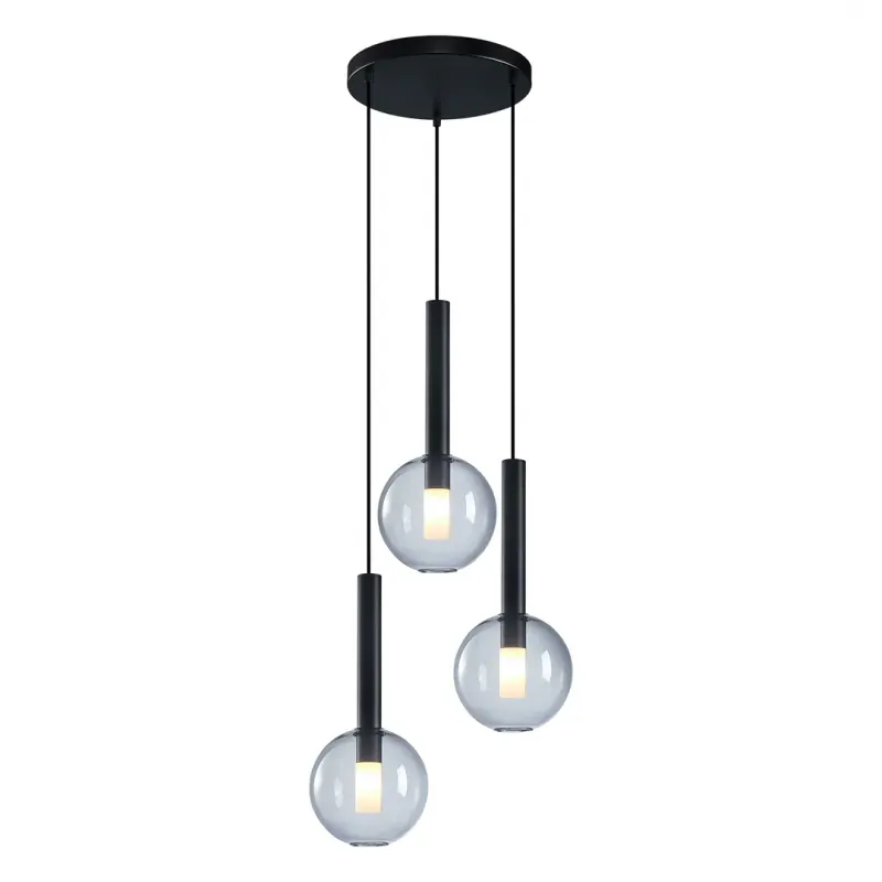 ML0333 Lampa wisząca czarna 3 szklane klosz na żarówki G9 NIKO BLACK EKO-LIGHT Wysoka jakość