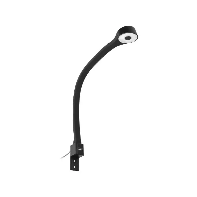 Lampka nocna LED na wysięgniku z portem USB 4000K czarna TEO AD-OM-6337L4/B ORNO Dodaj do koszyka
