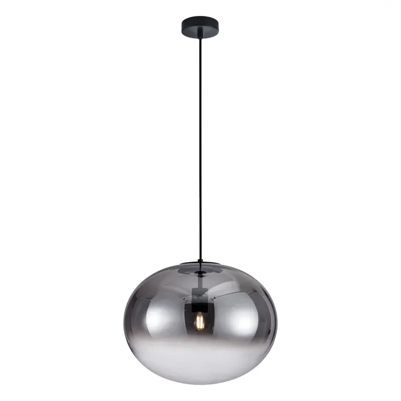 ML0341 Szklana lampa wisząca kula czarna 1xE27 CAMPANIA EKO-LIGHT Nowość