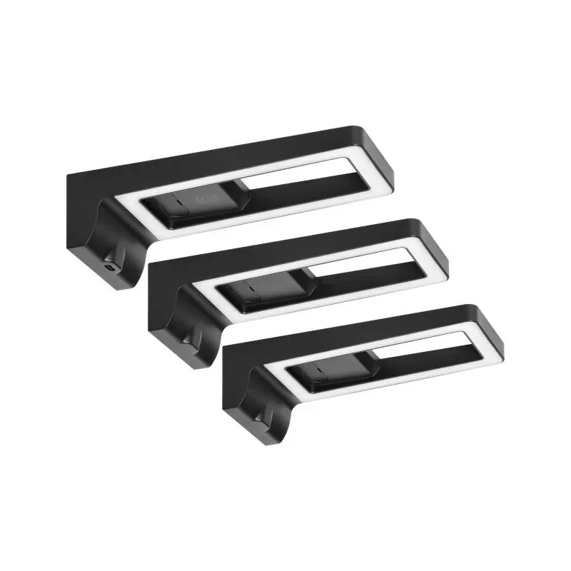 Ekspresowa dostawa Zestaw trzech lampek meblowych led czarnych 3x3W 4000K z włącznikiem dotykowym i USB ARTUS AD-OM-6475L4/B ORNO