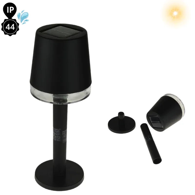 Lampka solarna do ogrodu na taras i balkon Lampa solarna stołowa Rabat