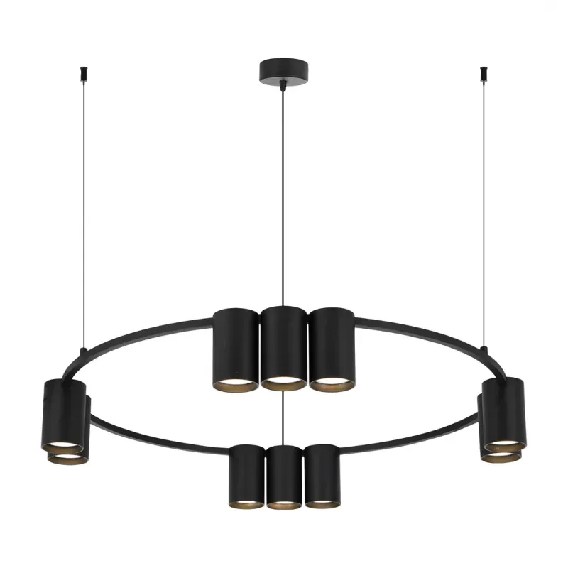 ML0373 Efektowa lampa wisząca czarne koło 10 tub x GU10 GENESIS EKO-LIGHT Ostatnie sztuki
