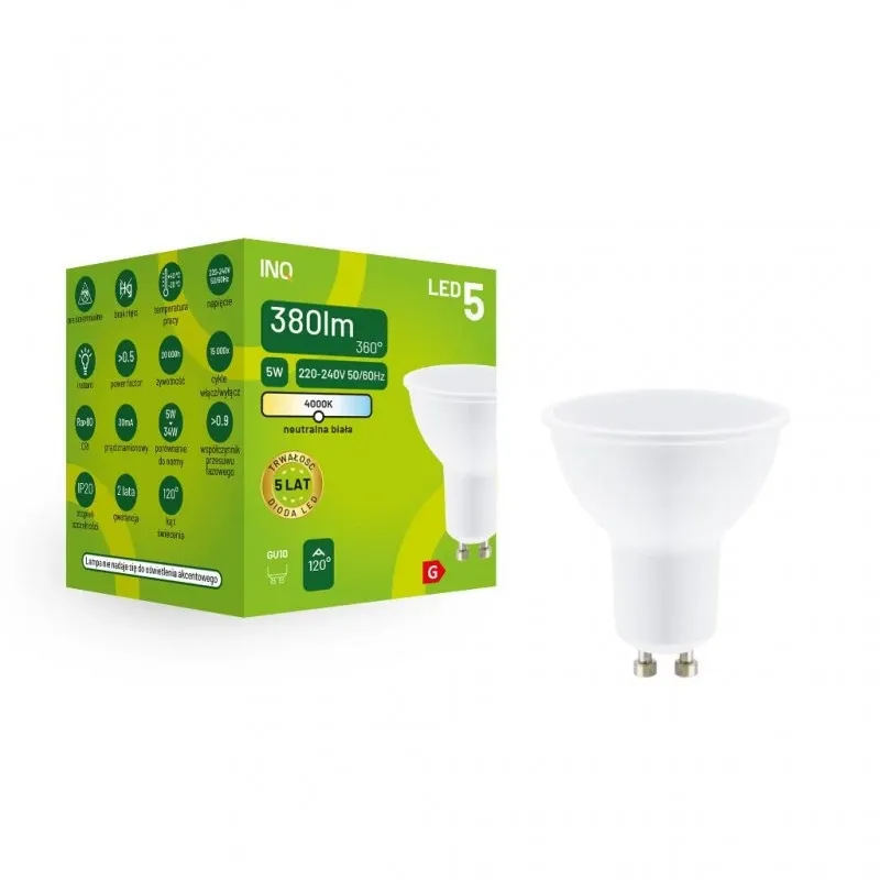 Promocja Led-owa żarówka GU10 neutralna 6W 4000K MR034NW INQ