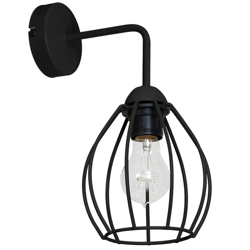 Wyjątkowa oferta Czarna lampa ścienna industrialna 1xE27 DON MLP746 EKO-LIGHT