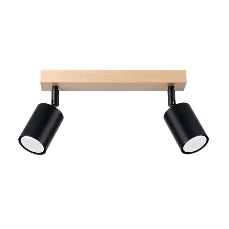 Popularny Czarny plafon VERDO 2xGU10 SL.1291 Sollux lighting