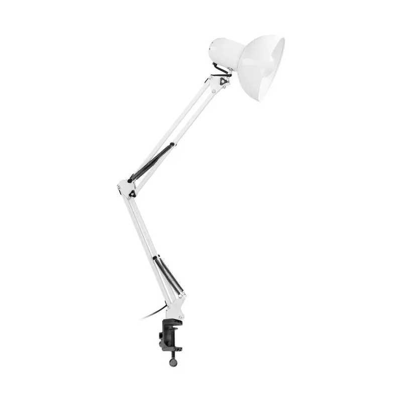 Wysoka lampka biurkowa z metalu przykręcana do biurka 1xE27 60W DEON DL-14/W ORNO Tylko dziś