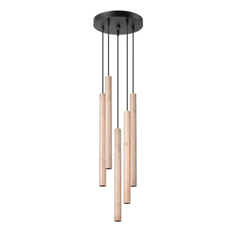 Drewniana lampa wisząca PASTELO 5xG9 SL.1270 Sollux lighting Szybka wysyłka