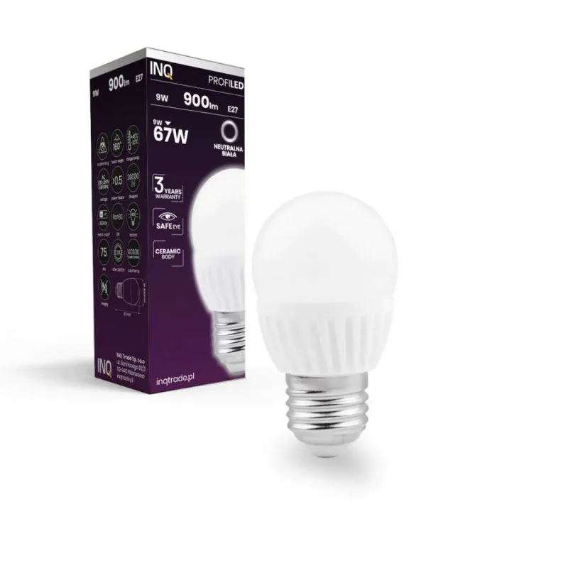 Premium Żarówka led E27 ceramiczna o wydłużonej gwarancji 3 lata! HIT