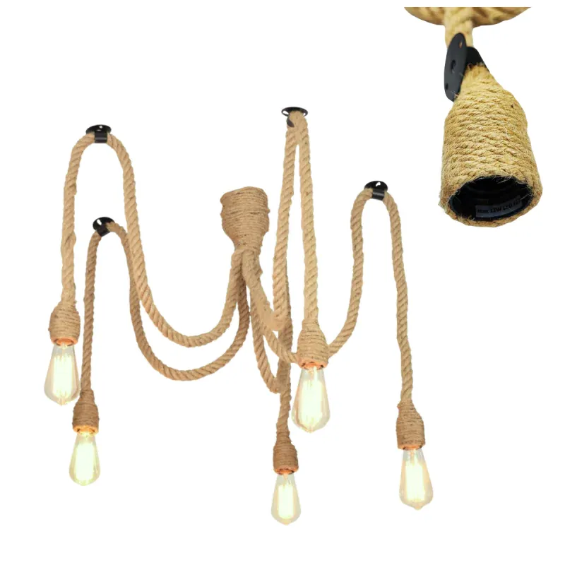 Bezpieczna płatność Lampa sufitowa wisząca Żyrandol do sypialni i salonu LOFT Retro