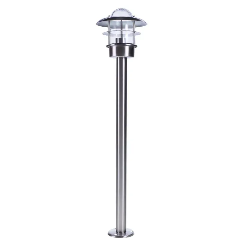 Srebrny słupek ogrodowy 80cm E27 KEJA-80 OG/0036 RUM-LUX Taniej