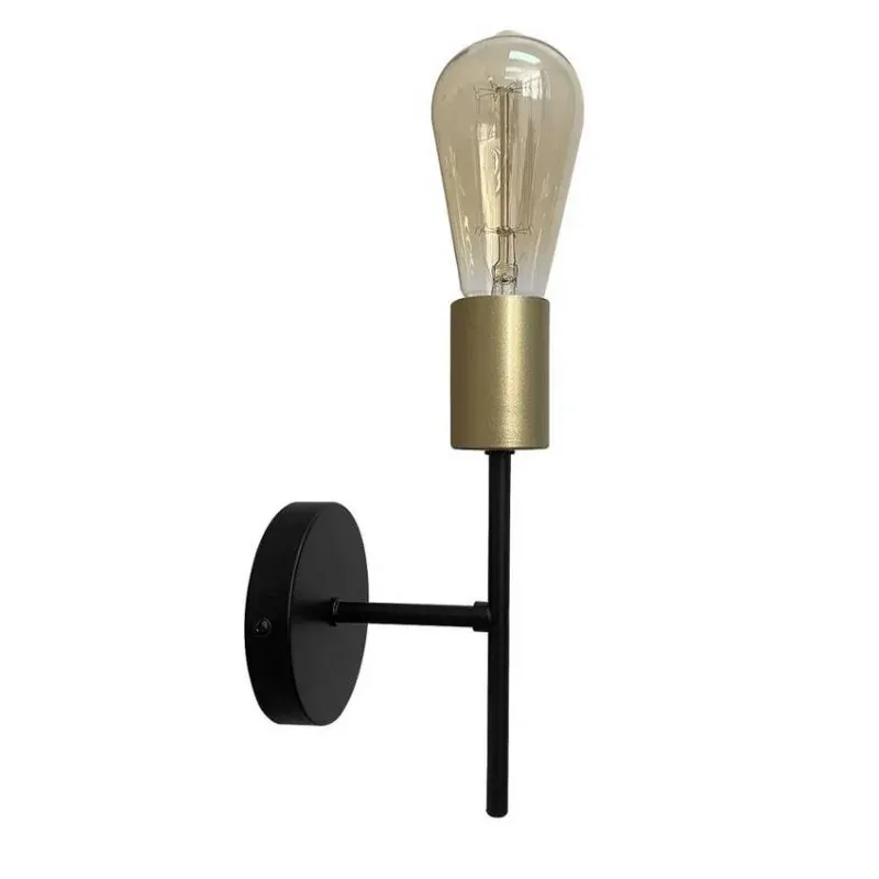 Kinkiet czarno-złoty bez klosza E27 CRESPILO 21-01252 Candellux Bezpieczne zakupy