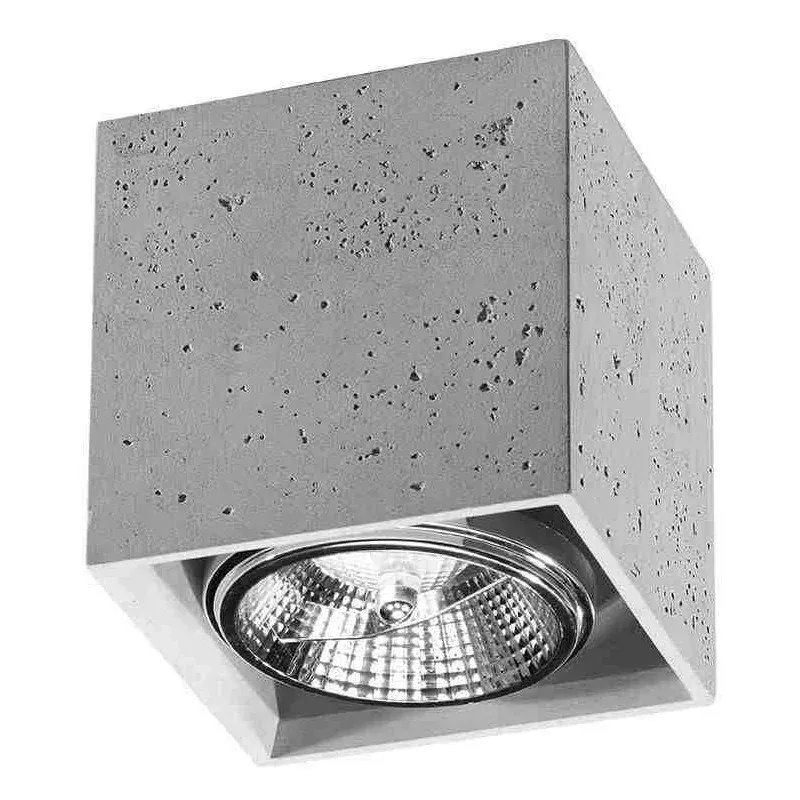 Lampa sufitowa z betonu kwadratowa GU10 VALDE SL.0646 SOLLUX Ostatnia szansa
