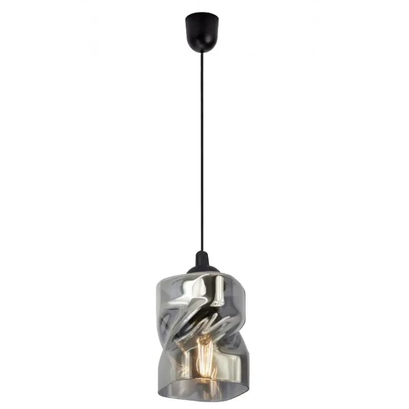 FELIS LAMPA WISZĄCA CZARNY 1X60W E27 KLOSZ DYMIONY Nowość