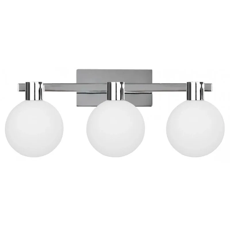 Tani MALDUS LAMPA KIENKIET CHROMOWY 3X40W G9 KLOSZ BIAŁY