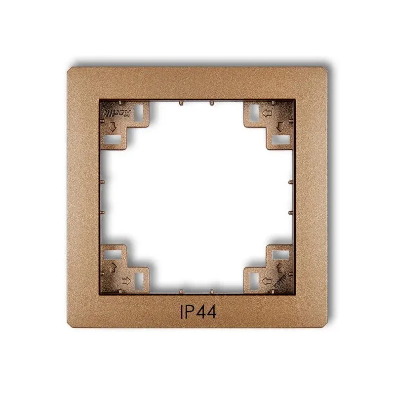 Dodaj do koszyka Ramka pośrednia do włączników IP44 złotym metalik DECO 8DRPH KARLIK